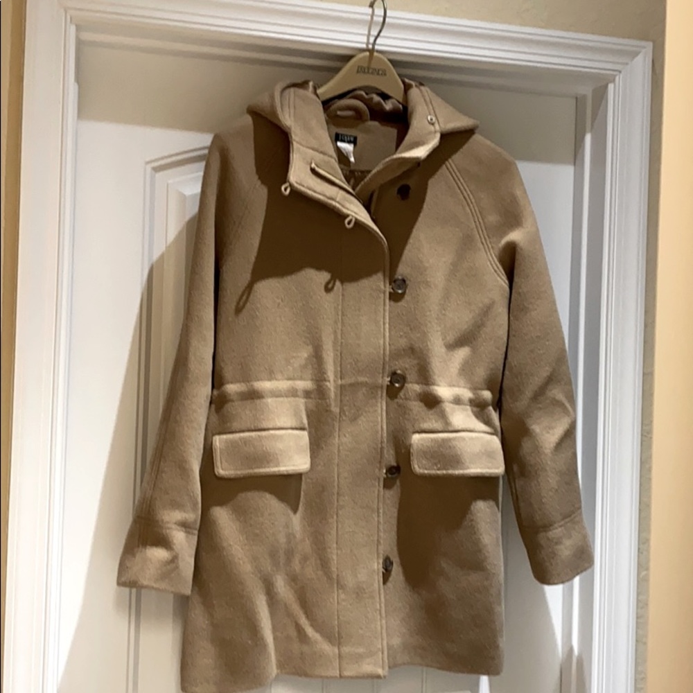 J. Crew wool coat. Size 10 petite.  Worn once.